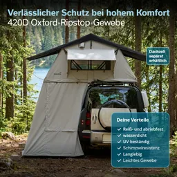 Dachzelt Freeland 240 x 140 Compact Vorzelt