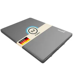 Matratze in grauer Farbe mit einem Aufkleber, der den R-Wert von 9,6 und das Logo von Skandika zeigt.