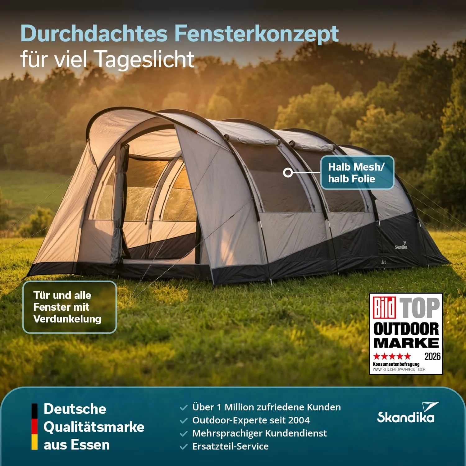 Tunnelzelt Isken 5 Sleeper Protect