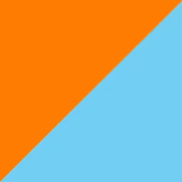 orange/blau