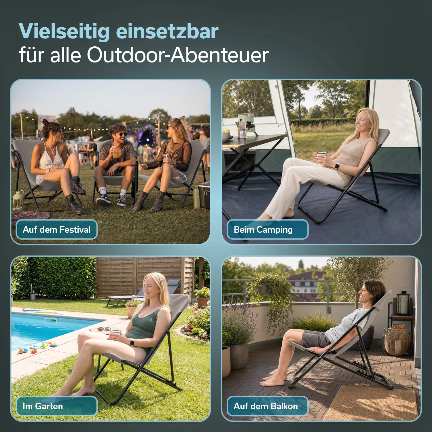 Campingstuhl Solmo 2er-Set