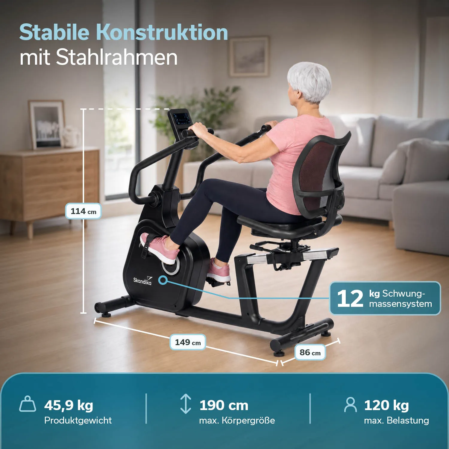 Liege-Ergometer Cykling P12 Comfort