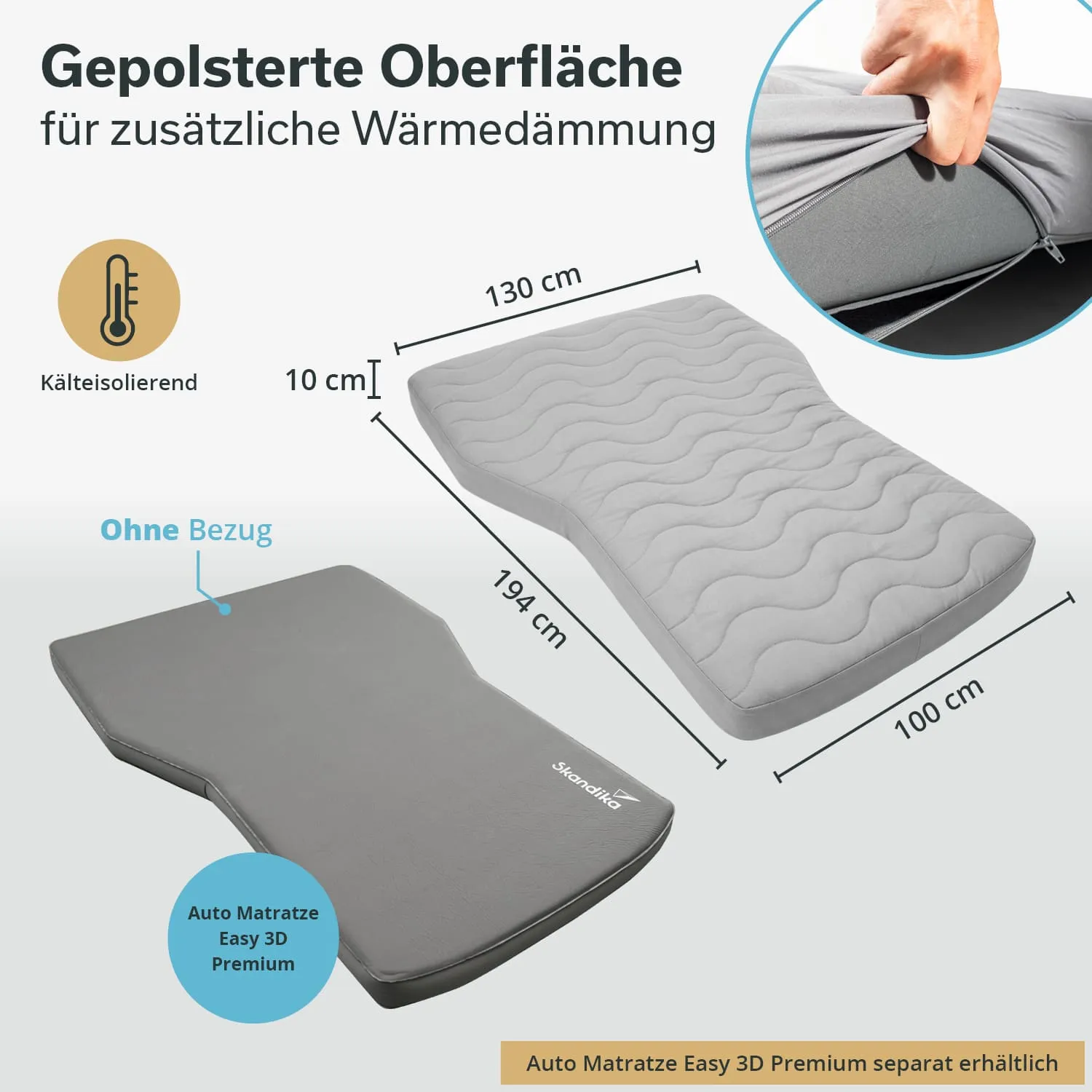 Auto Matratze Easy 3D Premium Bezug
