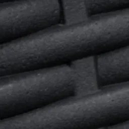 rattan schwarz Dunkle, strukturierte Oberfläche mit geschwungenen, parallelen Linien, die einen geflochtenen Eindruck vermitteln.