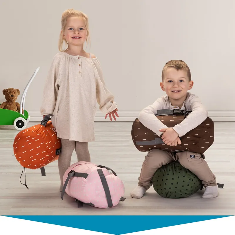 Bunter Packsack für gute Erkennung