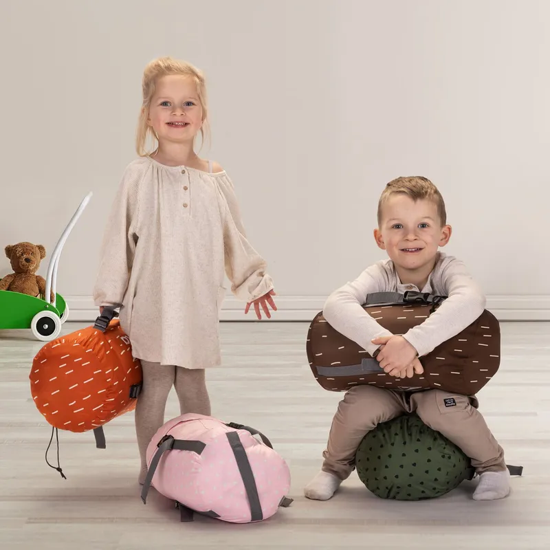 Bunter Packsack für gute Erkennung