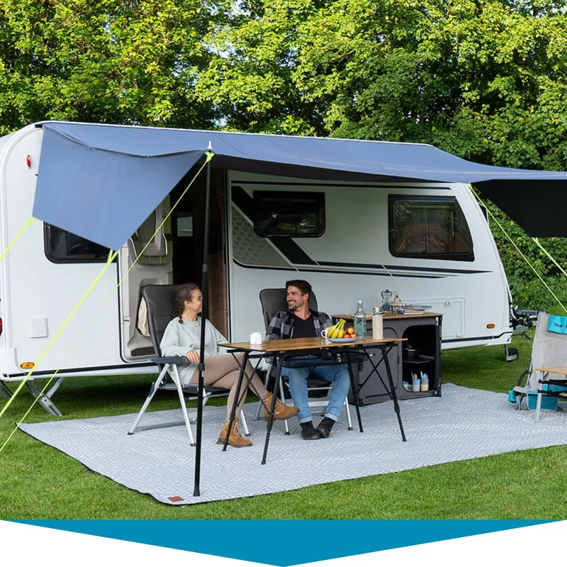 Cleveres Sonnensegel für den Wohnwagen