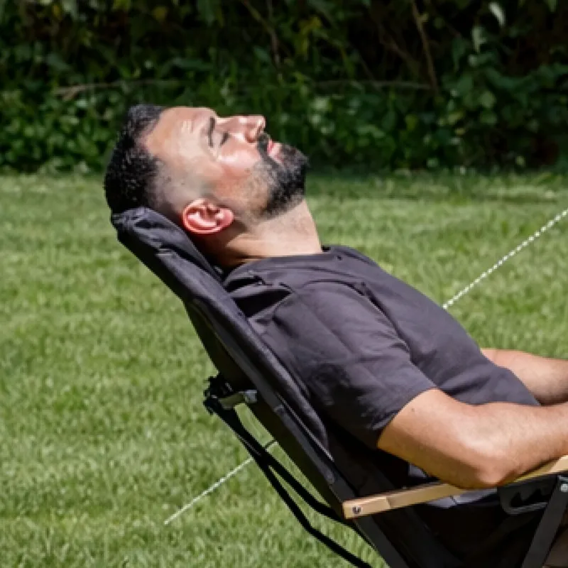 Komfortabler Campingstuhl