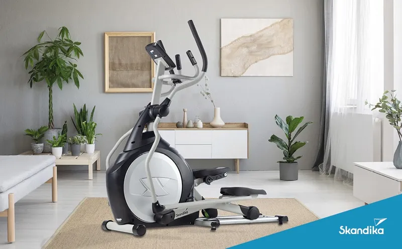 Vélo elliptique Carbon Pro avec tapis de protection pour le sol