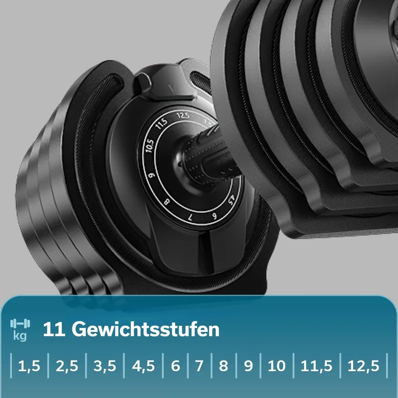 Elf Gewichtsstufen