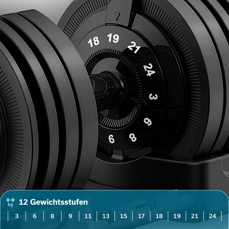Zwölf Gewichtsstufen