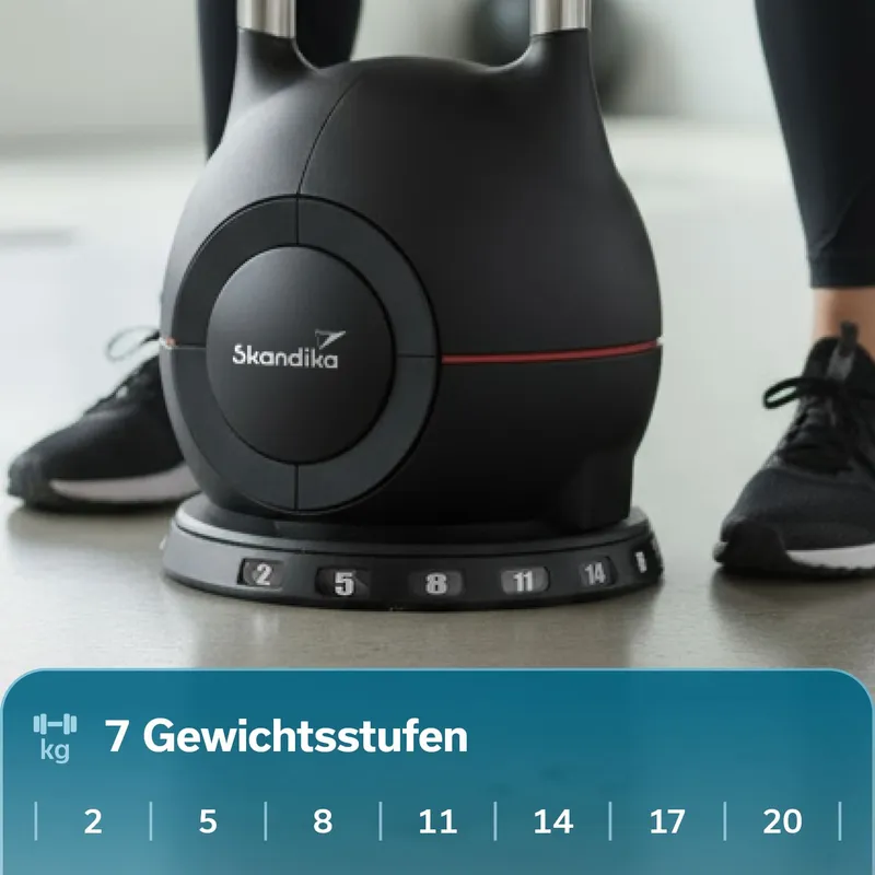 Sieben präzise Gewichtsabstufungen
